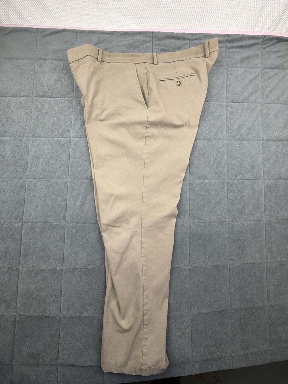 Tommy Hilfiger The Flex Men's Flat Front Chino Pants Khaki Beige Size 38x29